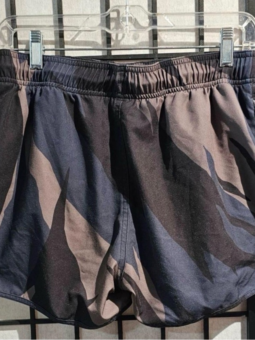 NFQ Men’s Athletic Shorts - Black & Gray Camo 3” inseam (lined runners)
32-34